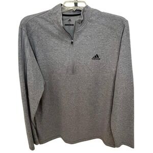 Adidas Golf Men's 1/4 Zip Long Sleeve Pullover Sweatshirt Gray XL EUC